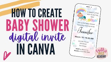 How to create a custom digital baby shower invitation in Canva