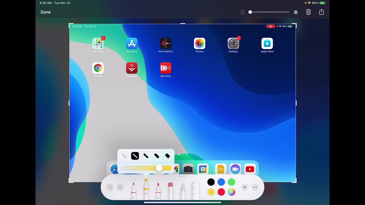 Screenshot  (iPad swipe)