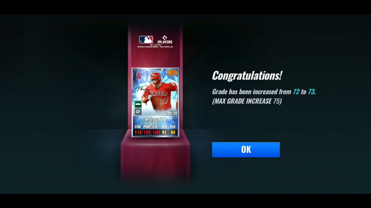 mlb 9 innings upgrading Trout signature