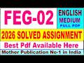 FEG 02 solved assignment 2026 || feg 02 solved assignment 2026 in English || ignou feg2