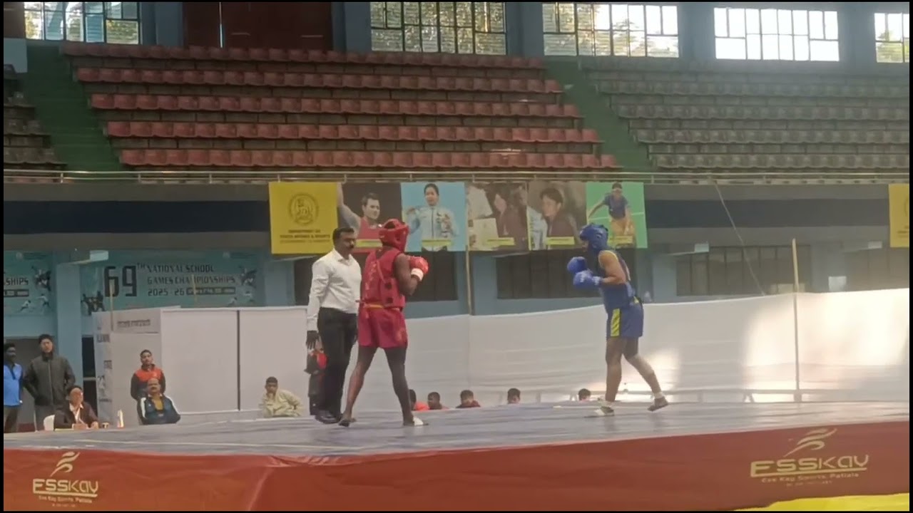 69th Wushu SGFI Manipur under 19 JHRK 🛑 vs 🔵 VB 2026 75 kg Fight 