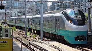 【特急ときわ61号】61M E657系K17編成(グリーンレイク塗装) 東京駅 到着シーン