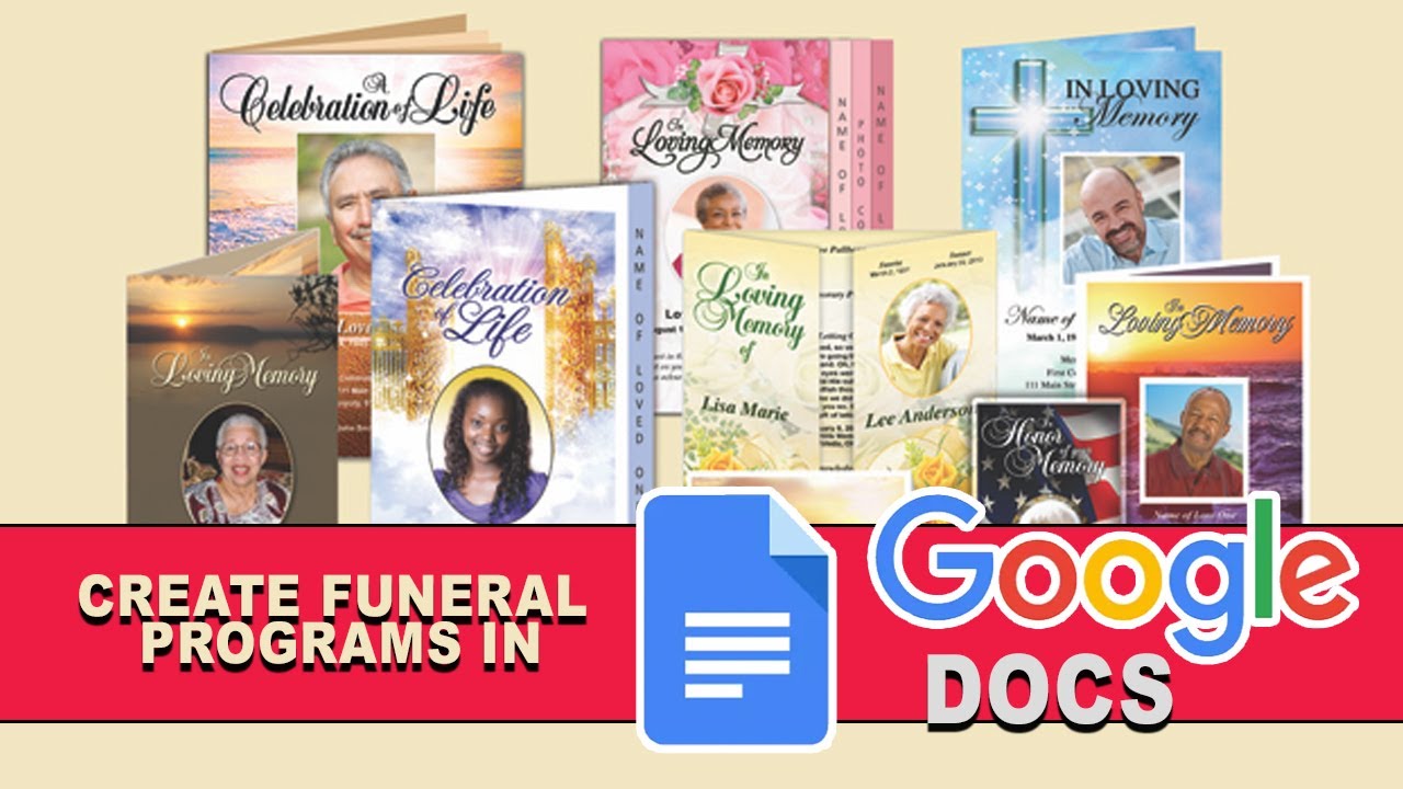 Google Docs Funeral Program Template - Free Online Tool - Youtube