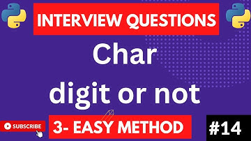 String isdigit() Method | Python interview | How to find the input is digit or not