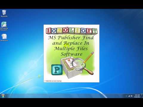 How To Use MS Publisher Find and Replace In Multiple Files Software