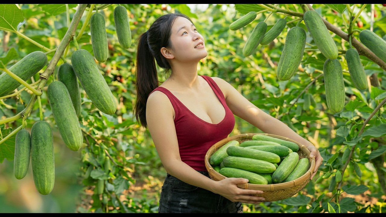 Full Video — Harvesting 499+kg  FRESH Cucumbers and Products from the Mountain & Selling at Market