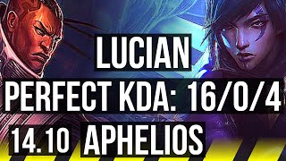 LUCIAN & Milio vs APHELIOS & Thresh (ADC) | 16/0/4, Legendary | BR Master | 14.10