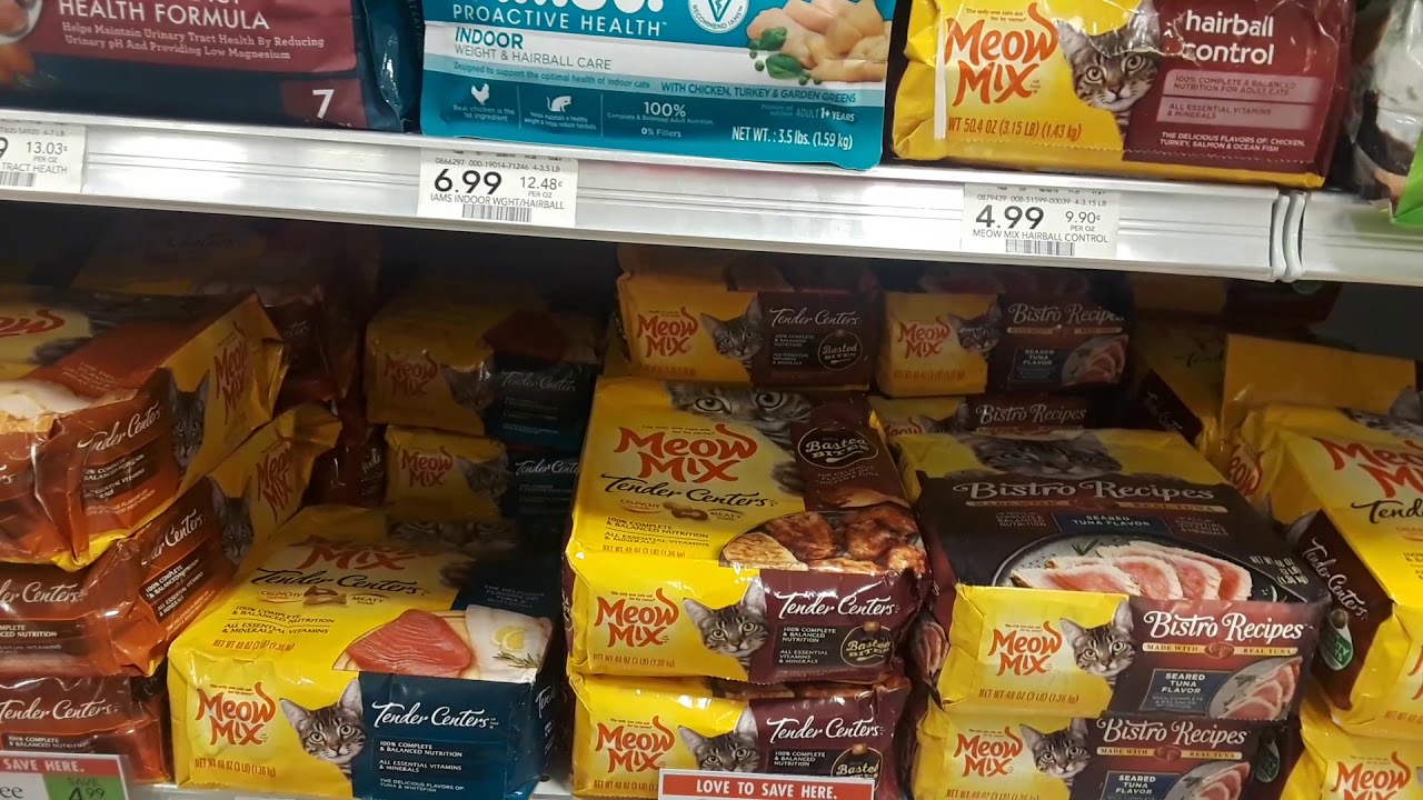 Meow Mix Cat Food $1.50 a bag at Publix - YouTube