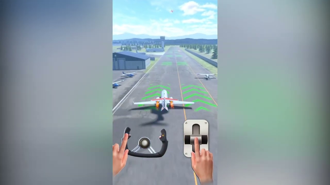 Flight simulator game play landscape