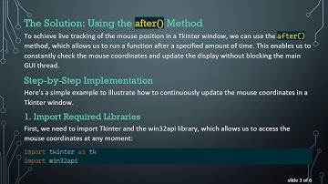 Show the Live Mouse Position on a Tkinter Window with Ease