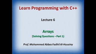 Lecture 6 - Solving Questions - Part 1