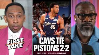 FIRST TAKE | Cavs are real champs contenders! - Shannon on Mitchell leads Cavs beat Pistons, tie 2-2