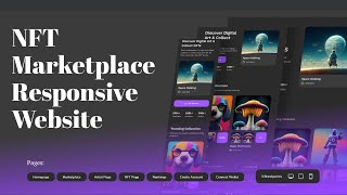 🚀 04 - Responsive NFT Full Website Design for Beginners | Figma & CSS Flexbox, Grids, JavaScript
