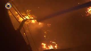 El Consorcio Provincial de Bomberos lucha contra el incendio en Beniarjó
