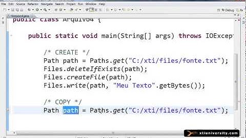 Curso Online: Java - 065 :  I O, Check, Delete, Create, Copy e Move