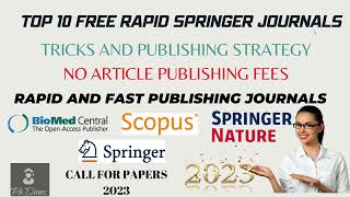 How to publish papers in Scopus index journals for Free #Springer #BMC #Springeropen #Scopus #sci screenshot 3