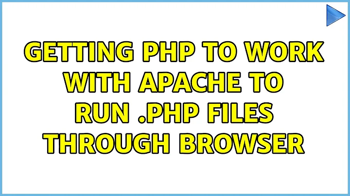 Getting PHP to work with apache to run .php files through browser (3 Solutions!!)