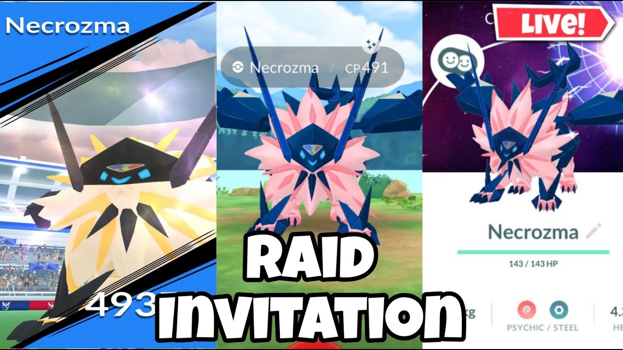 Hunting✨️Shiny Dusk Mane Necrozma Raid Invitation In 