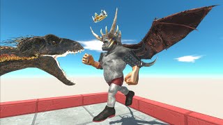 Dinosaurs in the Challenge of king gorilla - Animal Revolt Battle Simulator