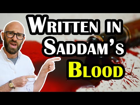 The Forbidden Book Written in the Blood of Saddam Hussein thumbnail