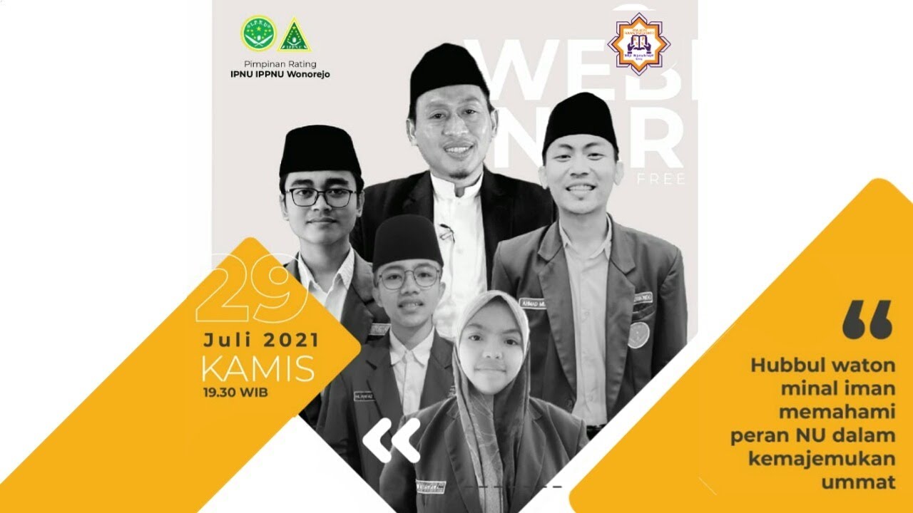 🔴(LIVE) #WEBINAR "Hubbul Wathon Minal Iman" PR IPNU IPPNU Wonorejo