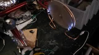 Tesla coil rotary spark gap test for bigger coil