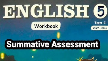 5th standard English term 1 summative assessment workbook answers 2025 2026 ennum Eluthum 