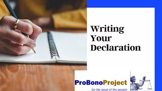 2. Writing Your Declaration