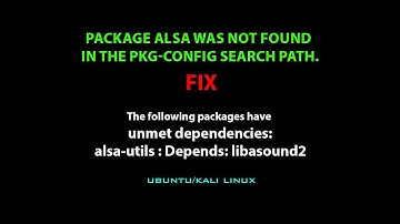 LINUX FIX: unmet dependencies: alsa-utils : Depends: libasound2