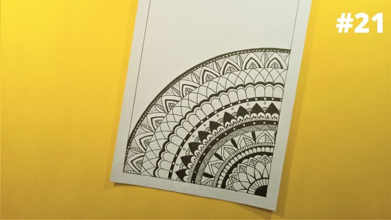 How To Draw Mandala Art For Beginners Step By Step | Sunday Art Class