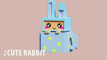 Rabbit / Voxel Art