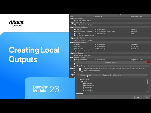 Altium Training - Output Job File for Documentation: Creating Local Outputs