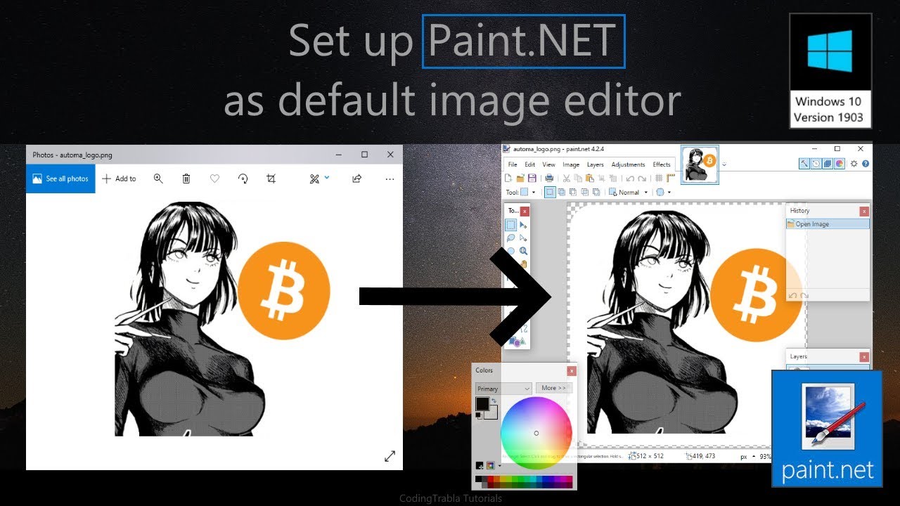 How to set up Paint.NET as default image editor in Windows 10 Version ...