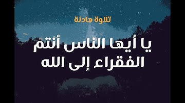 يا أيها الناس أنتم الفقراء إلى الله - من سورة فاطر  #quran #القرآن_الكريم