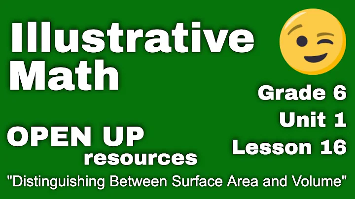 😉 6th Grade, Unit 1, Lesson 16 "Distinguishing Between Surface Area and Volume" Open Up Resources