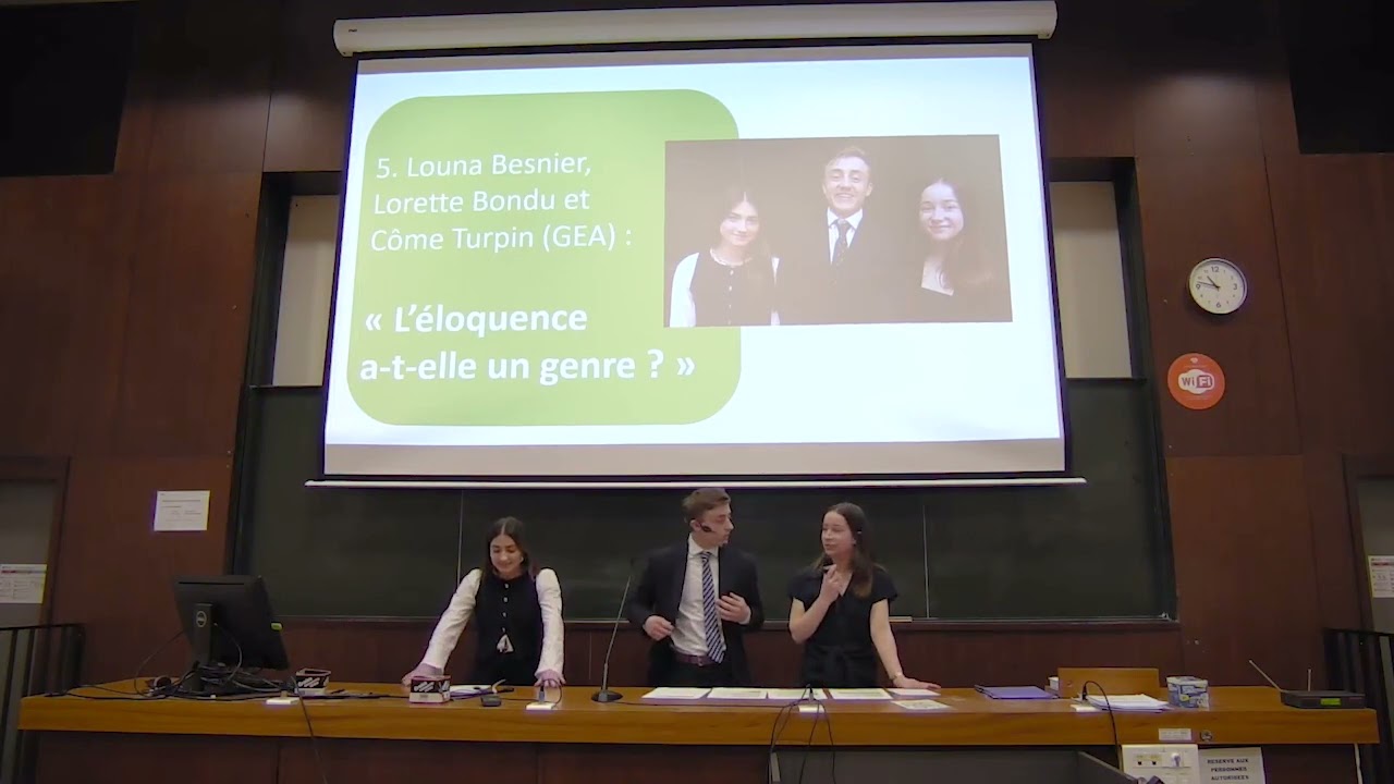L’éloquence a t elle un genre ? - Concours d'éloquence IUT 2025 (prix du public)