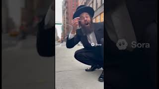 Jewish man finds a coin on the sidewalk and can not contain his happiness #funny #money #memes