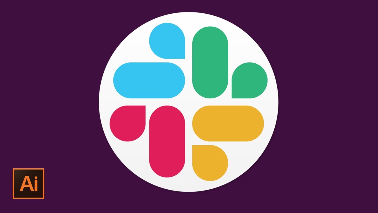 Easy way to create SLACK Logo in Adobe Illustrator | DesignMentor