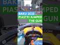 Oscar Piastri’s false start at Baku F1 2025! 🤯 - Jump start #f1 #bakugp