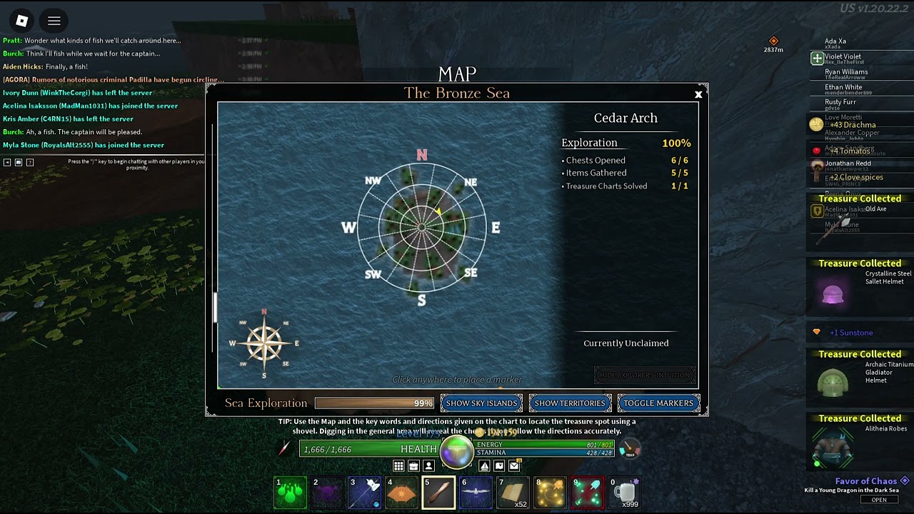 cedar arch halfway east northeast around sea level buried in the ground arcane odyssey