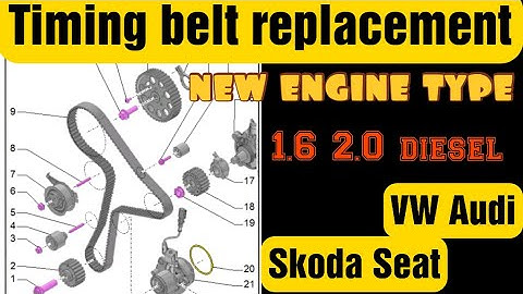 Timing Belt Replacement and Installation Guide for Audi 1.6 2.0 TDI Diesel (2014) - Step-by-Step