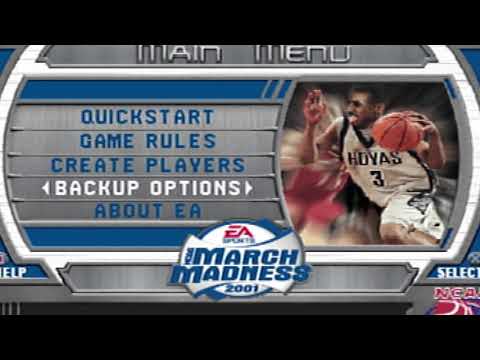 NCAA March Madness 2001 Quick Look at Game Menu Retro Video Game