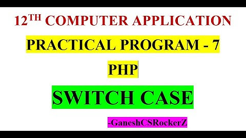 12th std Computer Application || Practical Program 7 ||  PHP - Using a Swich Case Statement in Tamil