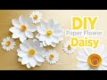 Diy paper daisy flower  free template  paper flowers with or without cricut