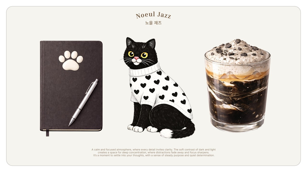 [playlist] A cold brew, and your thoughts quietly fill the journal • Chill Music 🖤📓