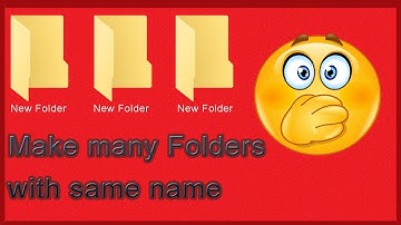 How to make multiples folders with same name in pc