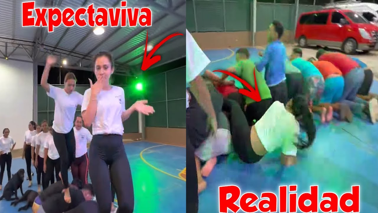 Las Chicas4K fueron puestas a prueba con esta dificil pasarela. Hubieron caidas.