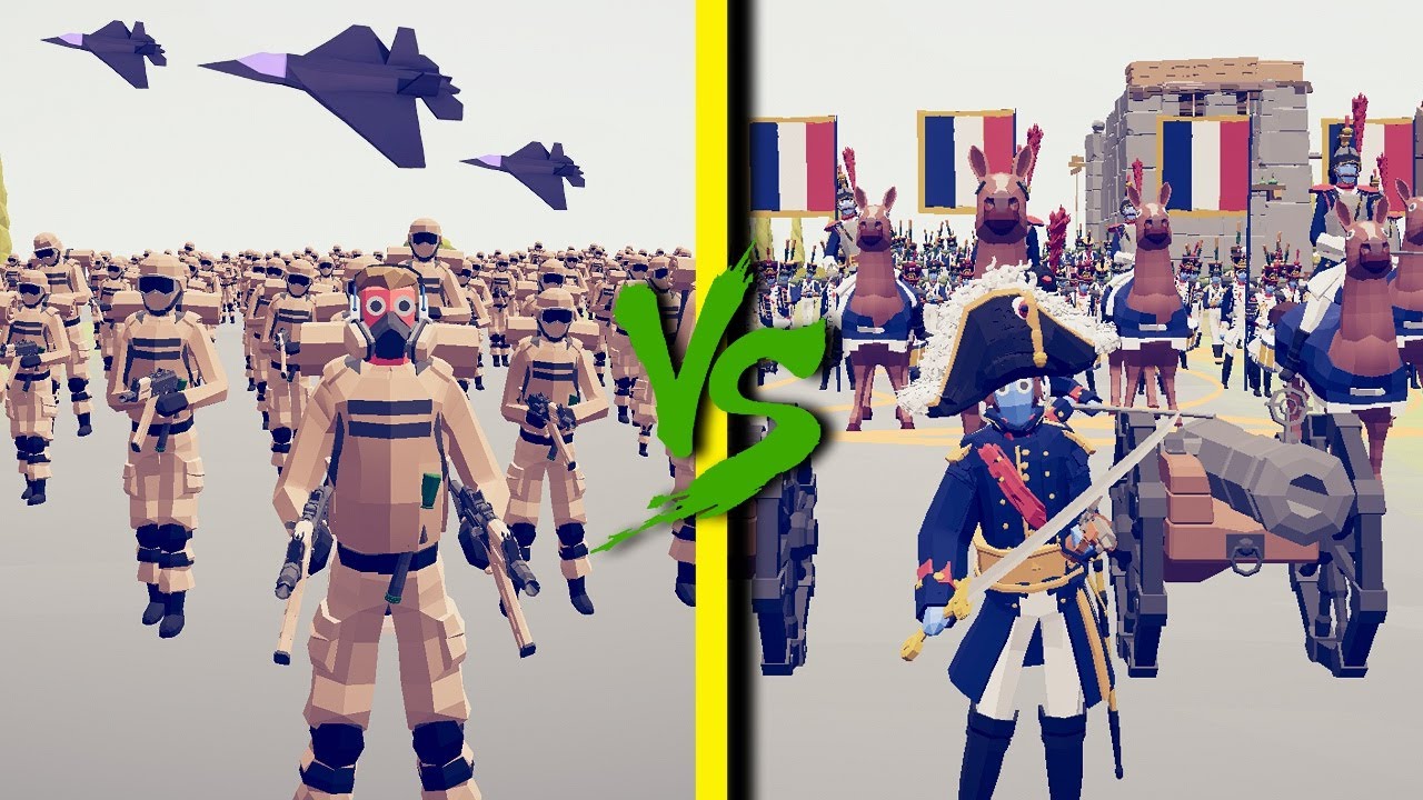 NAPOLENIC ARMY vs MODERN ARMY - Totally Accurate Battle Simulator TABS
