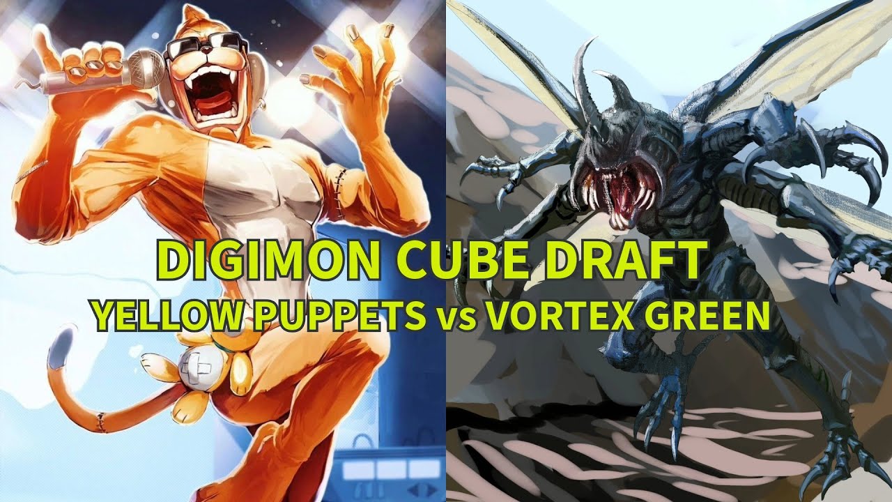 Digimon Card Game: Cube Draft Finals! Yellow Puppets vs Green Vortex!
