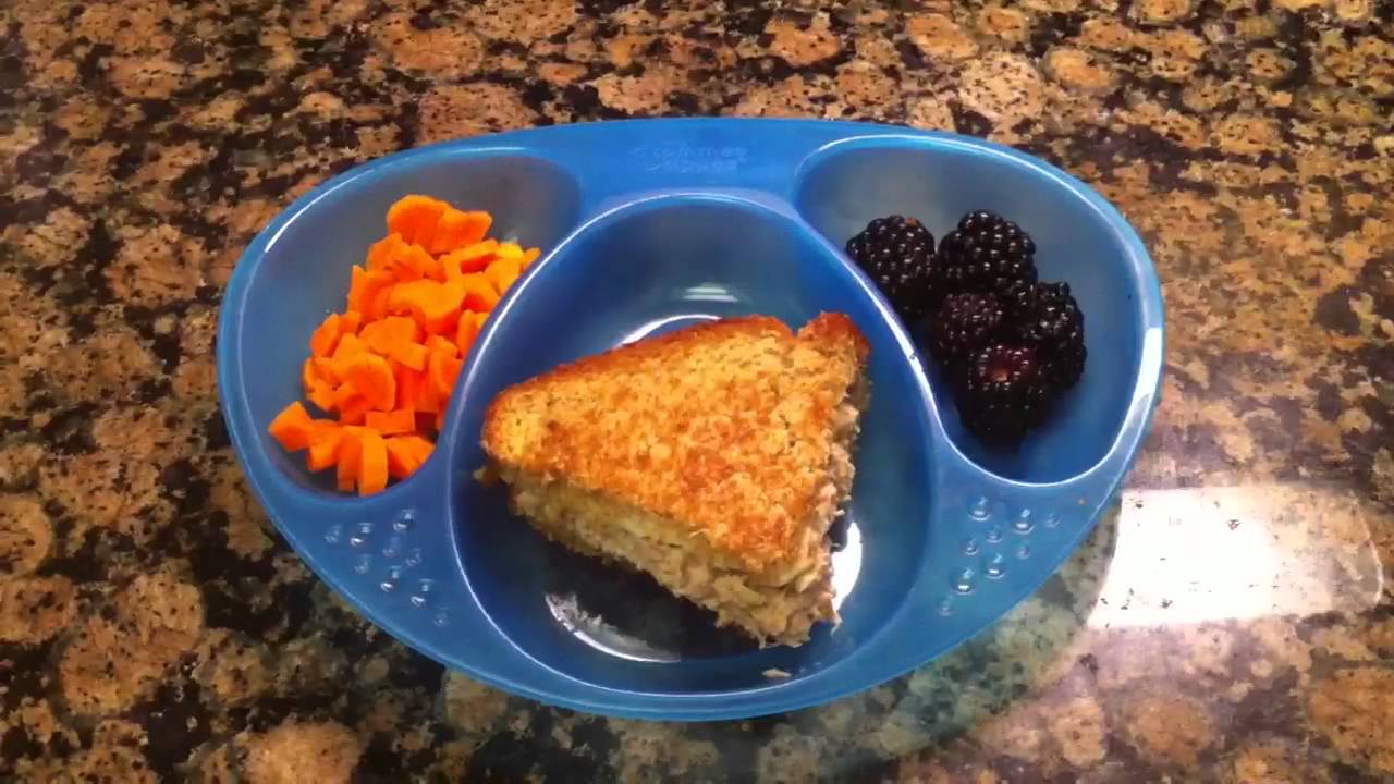 Toddler Meal Idea Tuna Melt With Carrots and Blackberries YouTube